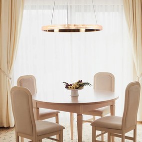 Pendente Oca Aro Ø60X4Cm Led 32W 3000K Bivolt | Bella Iluminação Gd001 (Dourado)