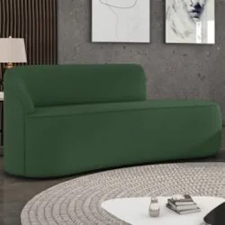 Sofá 2 Lugares Para Sala 140cm Orgânico Wendi Veludo Verde I01  - Mpoz