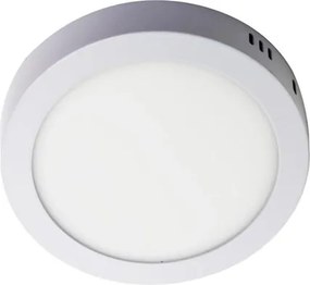 Plafon Led De Sobrepor Redondo Branco 6W Panel - LED BRANCO FRIO (6000K)