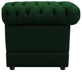 Kit Poltrona e Namoradeira Chesterfield Ana Suede Verde - ADJ Decor