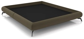 Cama de Casal Avulsa Bezos Madeira Imunizada Pés em Aço Revestimento Veludo Castor G91 - Gran Belo