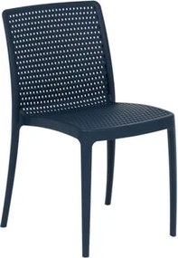Cadeira Dots Azul Navy Empilhável em Polipropileno