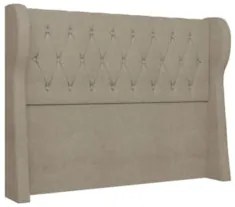 Cabeceira Casal Cama Box 140cm Malva Z04 Boucle Capuccino - Mpozenato