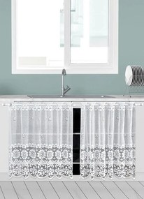 Cortina para Pia Renda Branca 160x80 cm