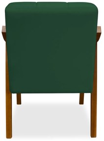 Poltrona Decorativa Vênus Veludo Verde Bandeira