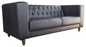 Sofá 3 Lugares Ravena 240cm Couro Marrom G58 - Gran Belo