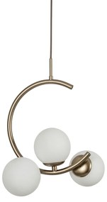 Pendente Astral 42,5X30X23Cm 3Xg9 Globo Ø12Cm - Usina 16940/3 (BT - Branco Texturizado, FOSCO)