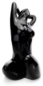 Escultura Decorativa Eva Em Cerâmica Preto 39x21x25 Cm - D'Rossi