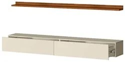 Bancada Suspensa e Prateleira 197cm Slat M20 Cinamomo/Off - Mpozenato
