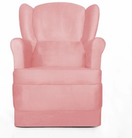 Poltrona Ana de Amamentação com Balanço Suede Rose