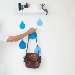 Cabideiro Gotas de Chuva com Prateleira Nuvem