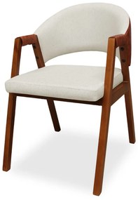 Poltrona Decorativa Suellen Linho Bege Cru