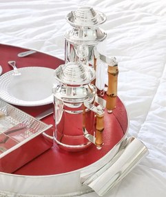 Garrafa Térmica Prata c/ alça Bambu - 250ml  250ml