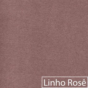 Calçadeira Estofada Veneza 160 cm Queen Size Linho Rosê - ADJ Decor