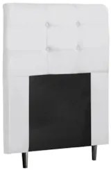 Cabeceira Cama Box Solteiro 90cm Luna Sintético Branco Z51 - Mpozenato