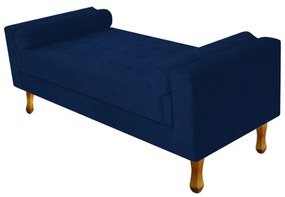 Recamier Félix King Size 195cm Suede Azul Marinho - ADJ Decor