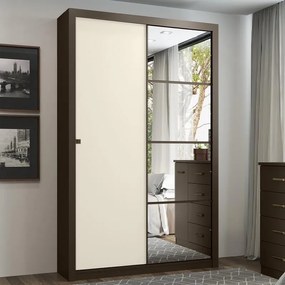 Guarda Roupa Roupeiro 2 Portas com Espelho 3 Gavetas Damasco