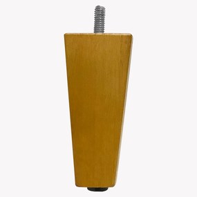 1 Pé Chanfrado Castanho 10cm com Rosca Metal para Móveis D10 - D'Rossi