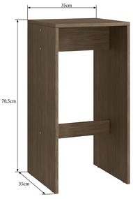 Conjunto 2 Banquetas Altas Multiuso Em Mdp - Ameixa Negra