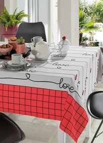 Toalha de Mesa Retangular Love 140x250 Cm