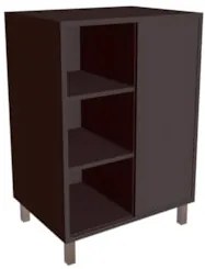 Gabinete de Banheiro 60cm Para Cuba 1 Porta Malu Grafite F10 - Mpozena