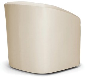 Poltrona Decorativa Base Giratória Stella Max Sintético Bege D03 - D'Rossi