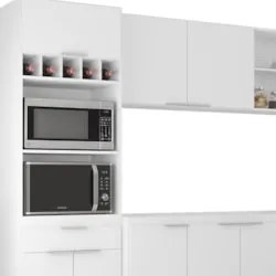 Armário de Cozinha CP05 Para Pia 150cm Pérola Z34 Branco    - Mpozenat