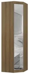 Guarda Roupa Canto Obliquo 70cm Espelho Delphi Avelã L01 - Mpozenat