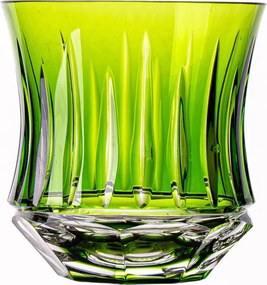 Copo de Cristal Mozart Basic Lapidado Artesanal P/ Whisky 325ml  Verde Claro - 66