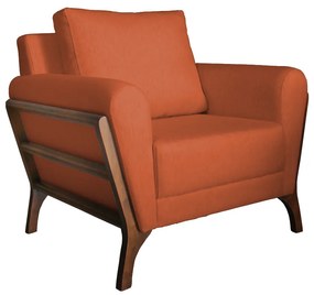 Poltrona Decorativa Sabrina Veludo Terracota