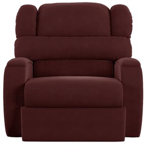 Poltrona do Papai Sala de Cinema Reclinável Kylie Manual Veludo Vinho G23