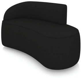 Sofá 2 Lugares Orgânico 140 cm Morgan Linho D03 - D'Rossi - Preto