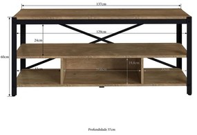 Conjunto Sala De Estar Rack E Estante Steel Light Industrial - Vermont
