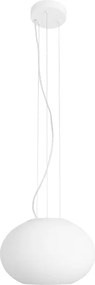 Pendente Led Dimerizável Vidro Branco 39,5w 127v Flourish