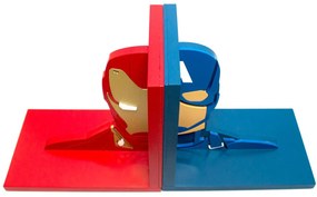 Aparador de Livros Guerra Civil Homem De Ferro e Capitão América Vingadores Marvel