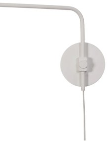Arandela Zen 40X69,9X40Cm 1Xg9 Braço Haste E Cúpula Alumínio E Globo Ø... (BT - Branco Texturizado)