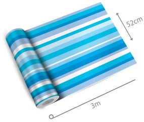 Papel de Parede listrado azul e branco