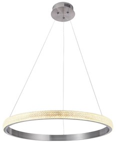 Pendente Oca Aro Ø60X4Cm Led 32W 3000K Bivolt | Bella Iluminação Gd001... (Nickel)
