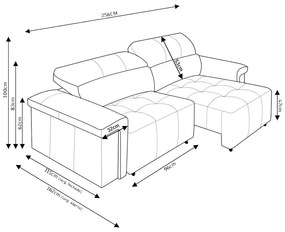 Sofá Retrátil e Reclinável 4 Lugares Maitê 256 cm Couro Camel G43 - Gran Belo