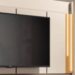 Estante Painel para TV 75 Pol. Monzane H01 Off White/Cinamomo - Mpozen