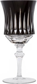 Taça de Cristal Lapidado P/ Vinho Tinto 345ml - Preto Preto