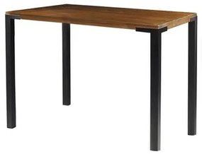Mesa de Jantar Broadway Quadrada Made Rustic Brown Base Grafite 80cm - 51472 Sun House