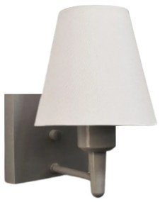 Arandela Quadrada Md-2034 Cinza Cúpula em Tecido Cone Branca - Bivolt