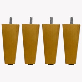 Kit 04 Pés Chanfrado Castanho 20 cm  D10 - D'Rossi
