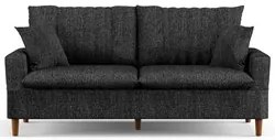 Sofá Living 3 Lugares 180cm com Almofadas Veras D05 Linho Grafite - Mp