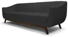 Sofá 4 Lugares 260cm Sala Atenas C05 Sintético Preto  - Domi