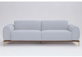Sofá 3 Lugares Tóquio D07 230cm Lona Cinza Claro - D'Rossi