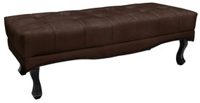 Puff Recamier Retrô Luis Xv Captonê para Quarto Vicenza 160cm Suede S04 - D'Rossi - Café