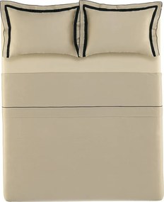 Jogo de Cama Karsten 300 Fios Lara - Fendi e Preto  King