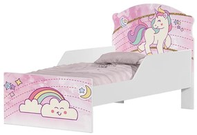 Mini Cama Infantil 153,2x79cm com Proteção Lateral Personagens K02 - D'Rossi - Unicórnio